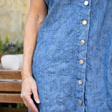 Denim Mini Dress Embroidered