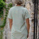 Green Stripe Mini Dress
