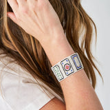 Brooklyn Mahjong Print Beaded Stretch Bracelet