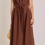 Linen Belted Midi