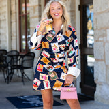 Timbres Print Whitby Mini Dress