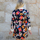 Timbres Print Whitby Mini Dress