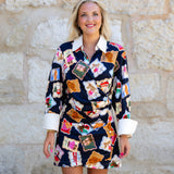 Timbres Print Whitby Mini Dress