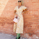 Petal Glow Maxi Dress