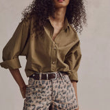 We The Free Now Or Never Printed Denim Shorts