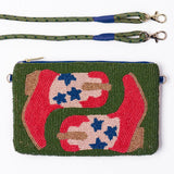 Leila Seed Bead Clutch With Strap