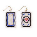 Lily Beaded Mahjong Earrings Circle