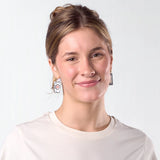 Lily Beaded Mahjong Earrings Circle