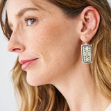 Lily Beaded Mahjong Earrings Flower