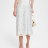 Castle Eucalyptus Satin Maxi Skirt